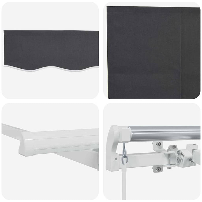 Cortina Retractabilă Manual Antracit 350 x 200 cm țesătură - WALTI WALTI