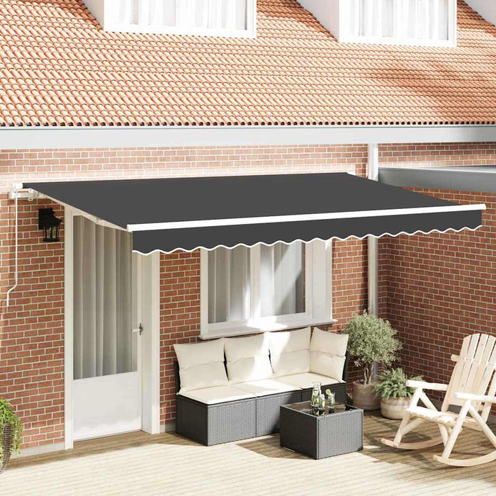 Cortina Retractabilă Manual Antracit 350 x 200 cm țesătură - WALTI WALTI