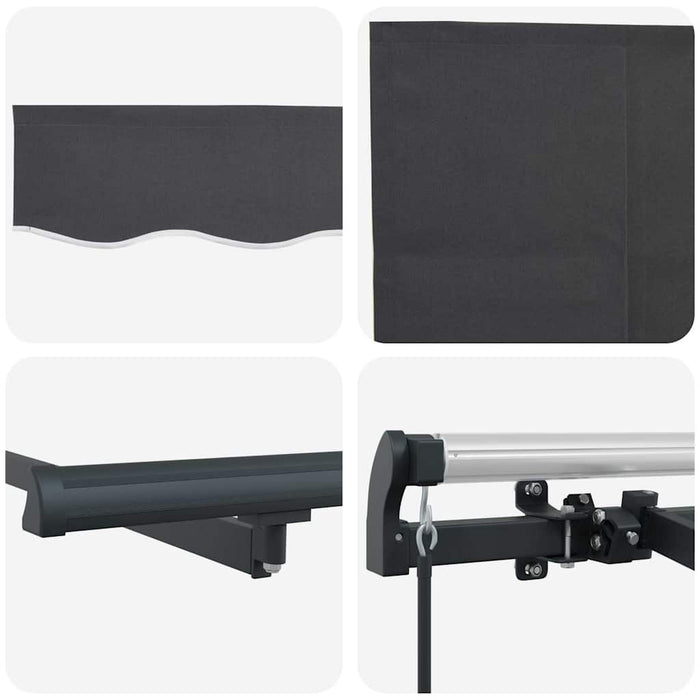 Cortina Retractabilă Manual Antracit 350 x 200 cm țesătură - WALTI WALTI