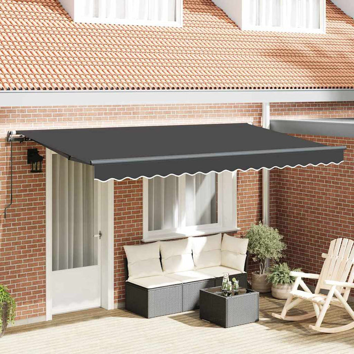 Cortina Retractabilă Manual Antracit 350 x 200 cm țesătură - WALTI WALTI