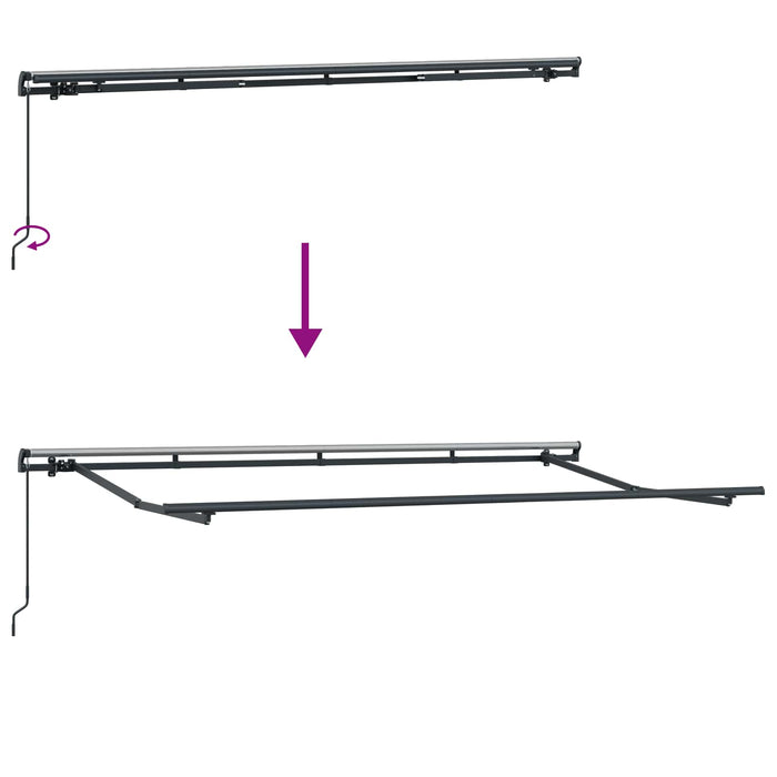 Cortina Retractabilă Portocaliu 350 x 200 cm țesătură WALTI