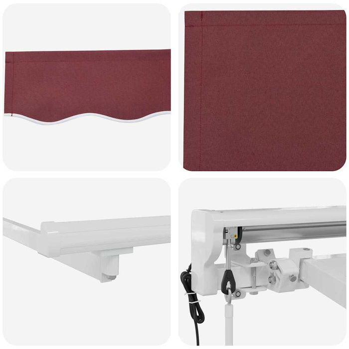 Cortina Retractabilă Burgundy 350 x 200 cm Poliester și metal - WALTI WALTI