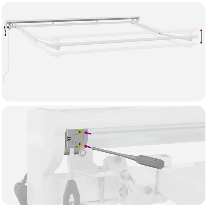 Cadru de copertină Maro 350 x 200 cm Poliester cu Acoperire PU - WALTI WALTI