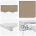 Cortina Retractabilă Bej 350 x 200 cm Aluminiu și țesătură - WALTI WALTI