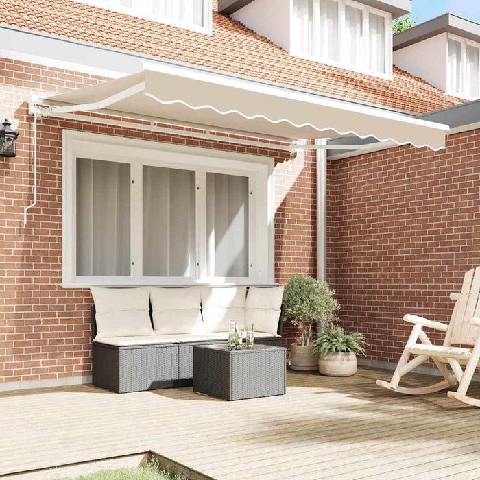 Cortina Retractabilă Bej 350 x 200 cm Aluminiu și țesătură - WALTI WALTI