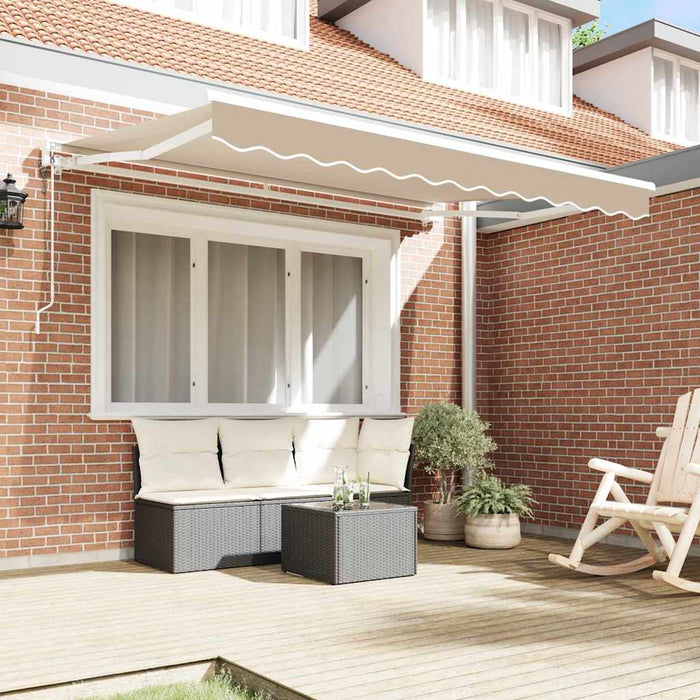 Cortina Retractabilă Bej 350 x 200 cm Aluminiu și țesătură - WALTI WALTI