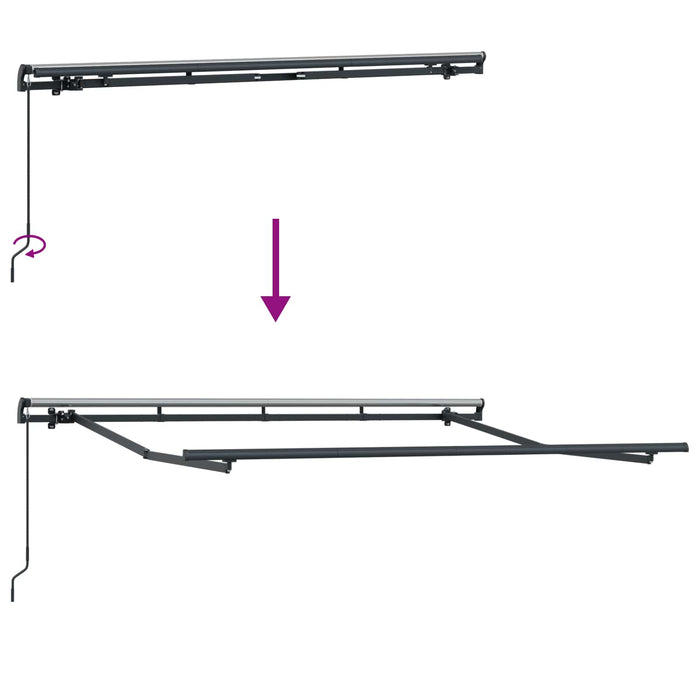 Cortina Retractabilă Manual Bej 350 x 200 cm țesătură - WALTI WALTI