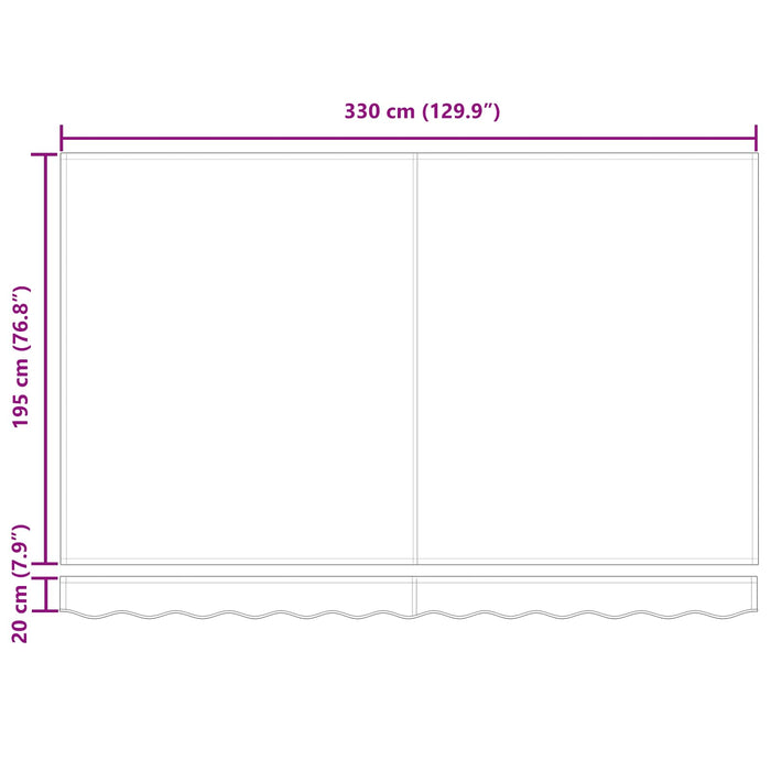 Cortina Retractabilă Manual Bej 350 x 200 cm țesătură - WALTI WALTI