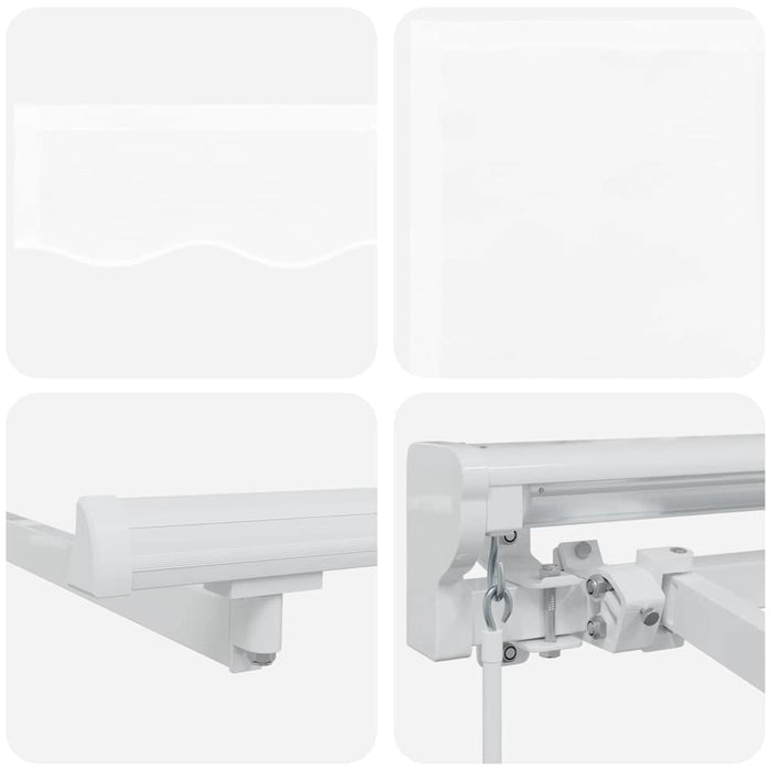 Cadru de copertină Alb 350 x 200 cm Poliester cu Acoperire PU - WALTI WALTI