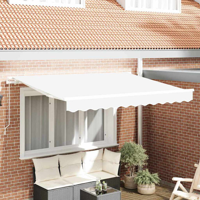 Copertină retractabilă Alb 350 x 200 cm țesătură WALTI