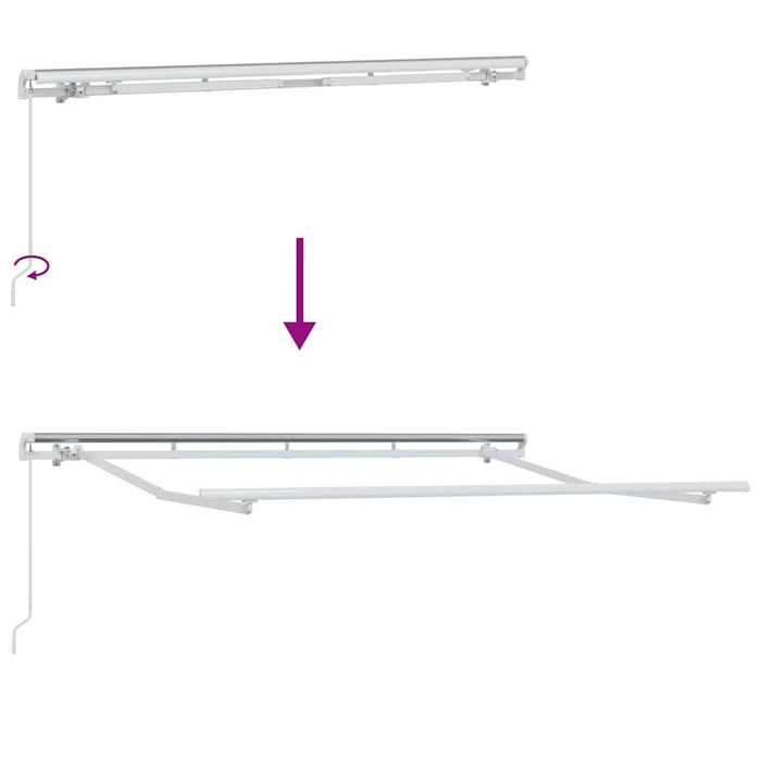Copertină retractabilă Alb 350 x 200 cm țesătură WALTI