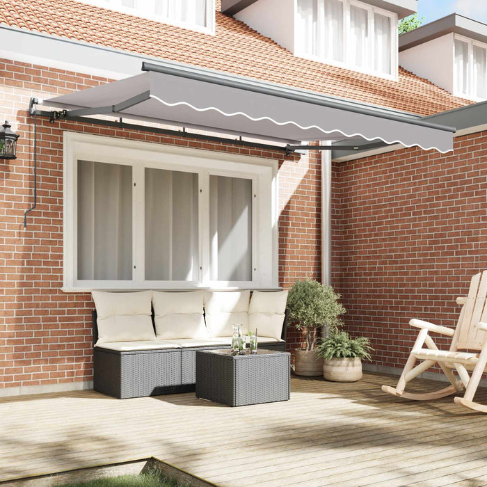 Copertină retractabilă Gri deschis 350 x 200 cm țesătură WALTI