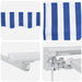 Cortina Retractabilă Manual Albastru și Alb 400 x 200 cm - WALTI WALTI