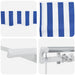 Cortina Retractabilă Manual Albastru și Alb 400 x 200 cm - WALTI WALTI