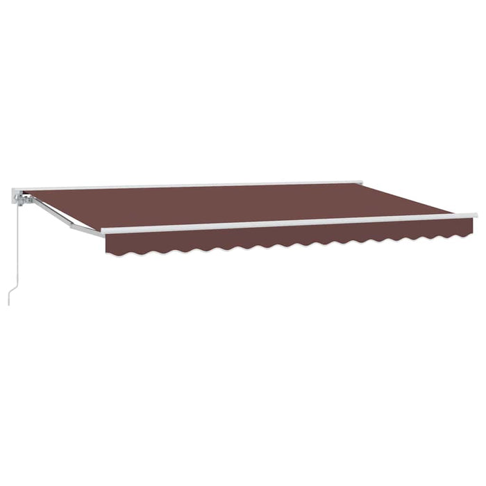 Cadru de copertină Maro 400 x 200 cm Poliester cu Acoperire PU - WALTI WALTI