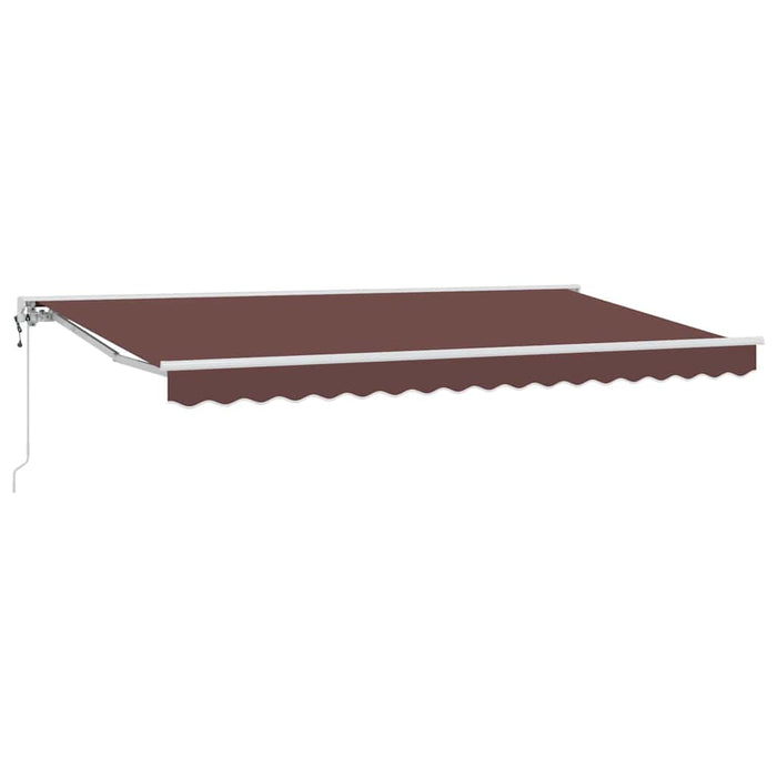Cadru de copertină Maro 400 x 200 cm Poliester cu Acoperire PU - WALTI WALTI