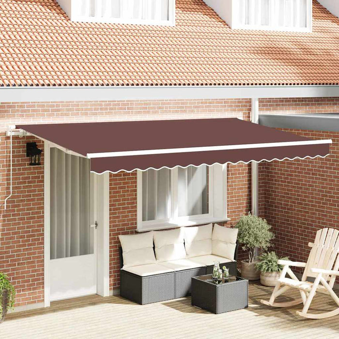 Cortina Retractabilă Manual Maro 400 x 200 cm țesătură - WALTI WALTI