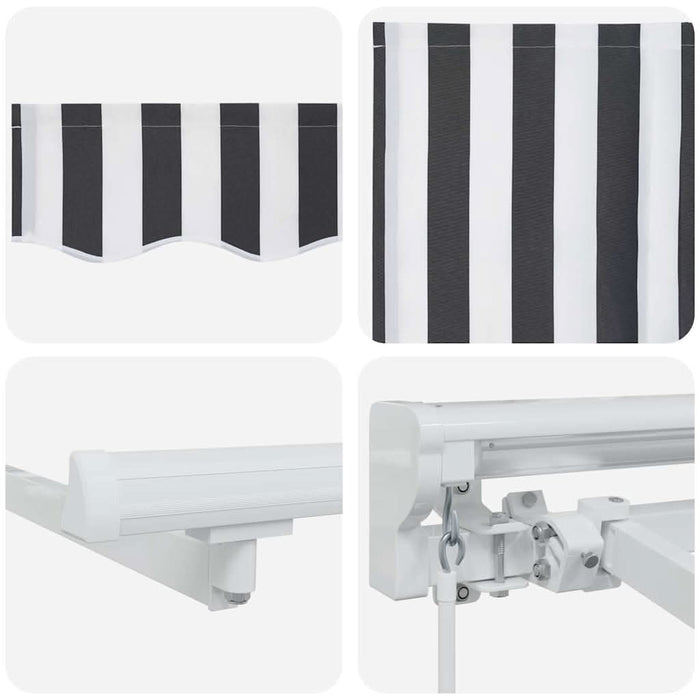 Cortina Retractabilă Manual Antracit și Alb 400 x 200 cm - WALTI WALTI