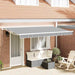 Cortina Retractabilă Manual Antracit și Alb 400 x 200 cm - WALTI WALTI
