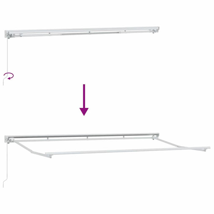 Cortina Retractabilă Manual Antracit și Alb 400 x 200 cm - WALTI WALTI