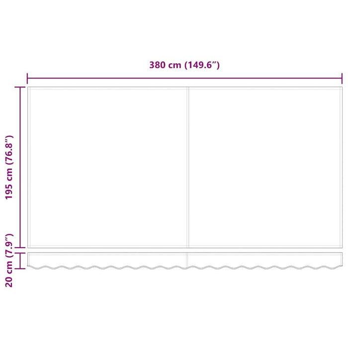 Cortina Retractabilă Manual Antracit și Alb 400 x 200 cm - WALTI WALTI