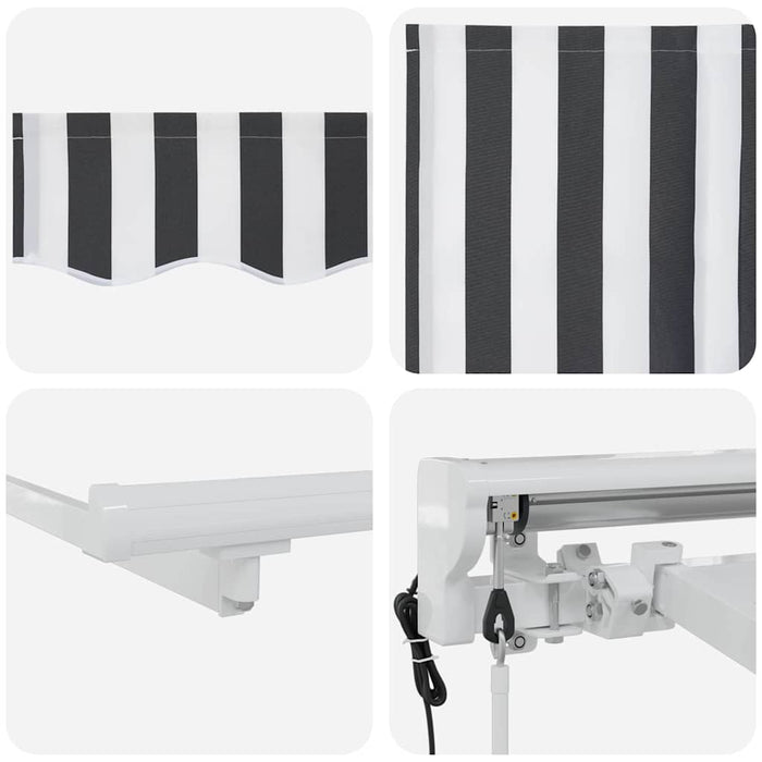 Cortina Retractabilă Antracit și Alb 400 x 200 cm - WALTI WALTI