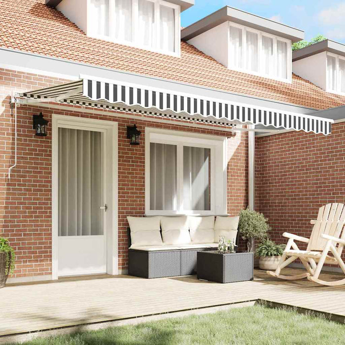Cortina Retractabilă Antracit și Alb 400 x 200 cm - WALTI WALTI