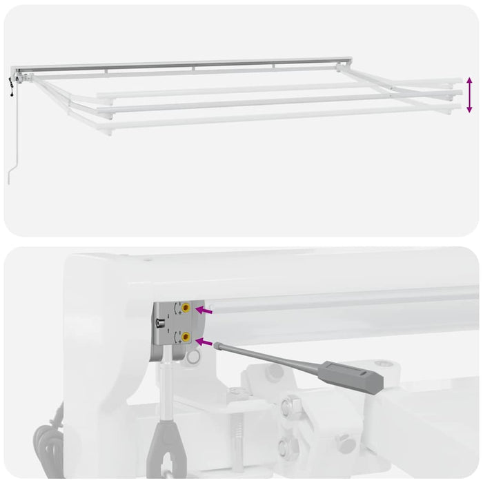 Cortina Retractabilă Antracit și Alb 400 x 200 cm - WALTI WALTI