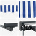 Cortina Retractabilă Manual Albastru și Alb 300 x 250 cm - WALTI WALTI