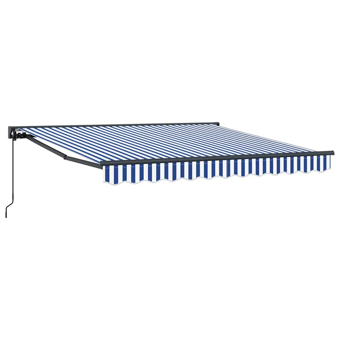 Cortina Retractabilă Manual Albastru și Alb 300 x 250 cm - WALTI WALTI