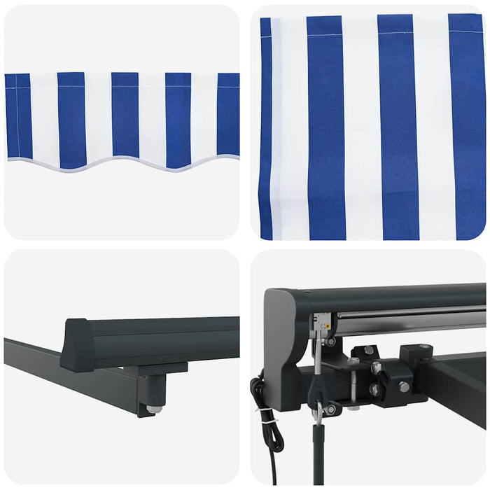 Cortina Retractabilă Albastru și Alb 300 x 250 cm - WALTI WALTI