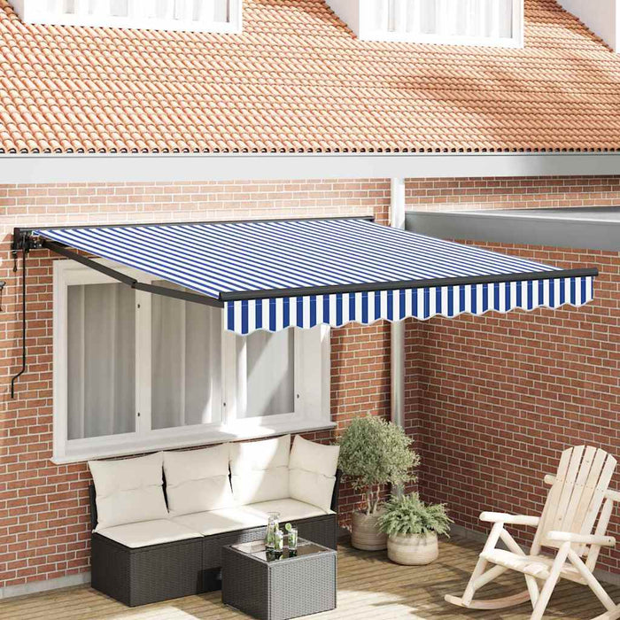 Cortina Retractabilă Albastru și Alb 300 x 250 cm - WALTI WALTI