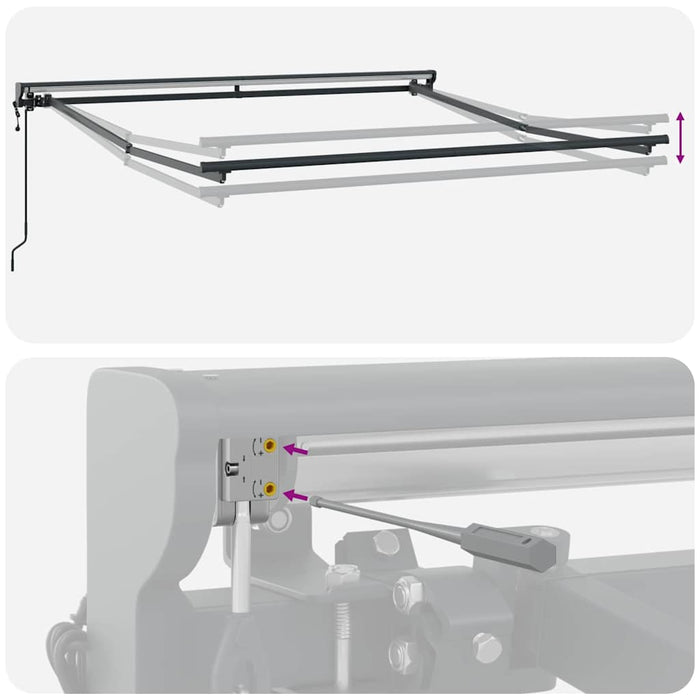Cortina Retractabilă Crem 300 x 250 cm Poliester și metal - WALTI WALTI