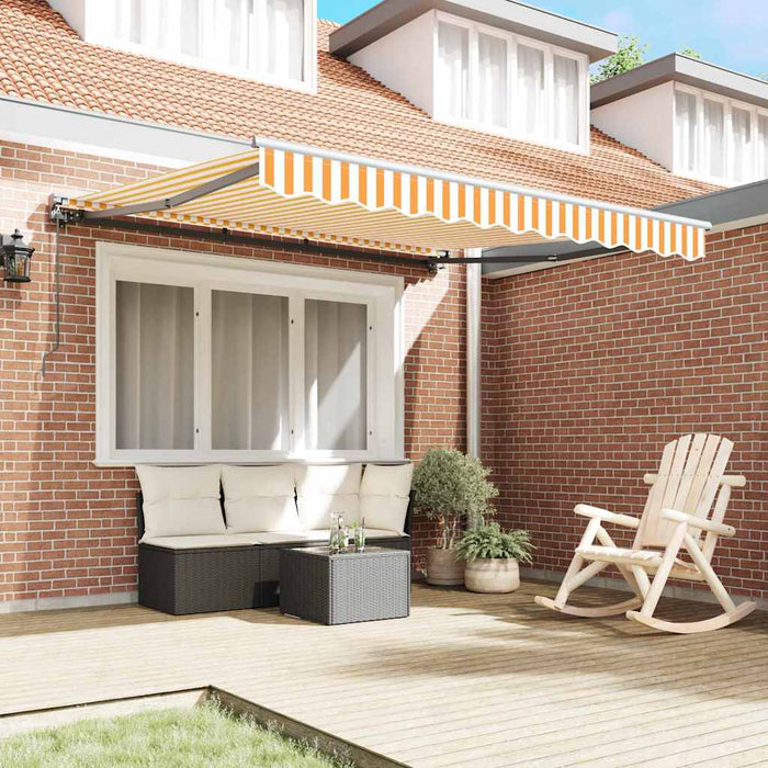Cortina Retractabilă Manual Galben și alb 300x250 cm țesătură - WALTI WALTI