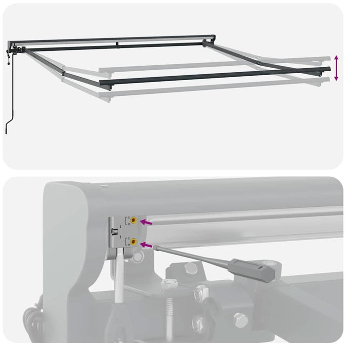 Cortina Retractabilă Galben și alb 300 x 250 cm - WALTI WALTI