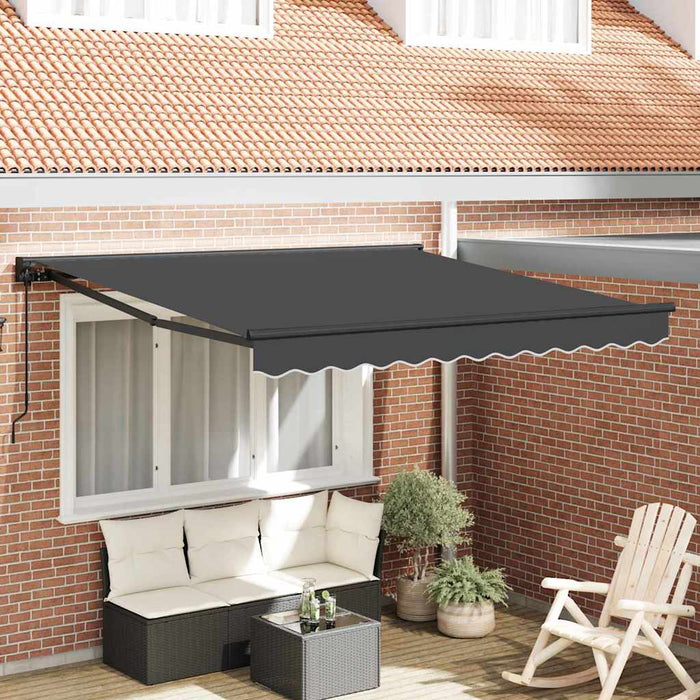 Cortina Retractabilă Antracit 300 x 250 cm Poliester și metal - WALTI WALTI