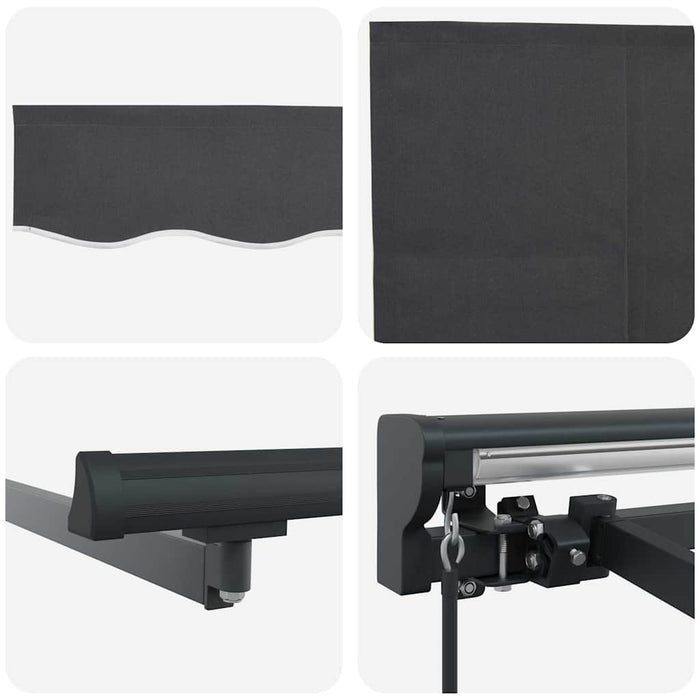 Cortina Retractabilă Manual Antracit 300 x 250 cm Tesatura - WALTI WALTI
