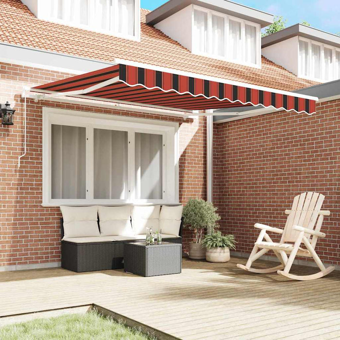 Cortina Retractabilă Manual Portocalie și maro 300 x 250 cm - WALTI WALTI
