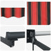 Cortina Retractabilă Manual Portocalie și maro 300 x 250 cm - WALTI WALTI