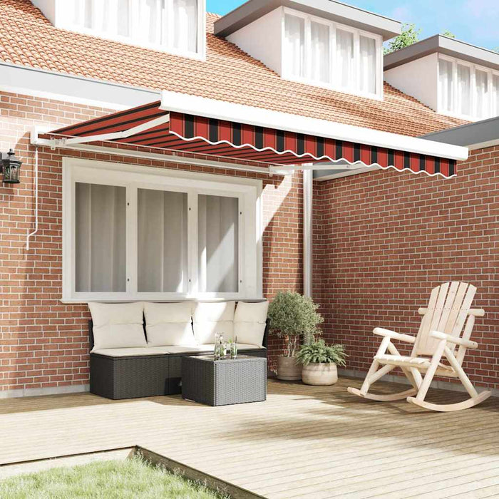 Obloon retractabil manual portocalie și maro 300 x 250 cm - WALTI WALTI