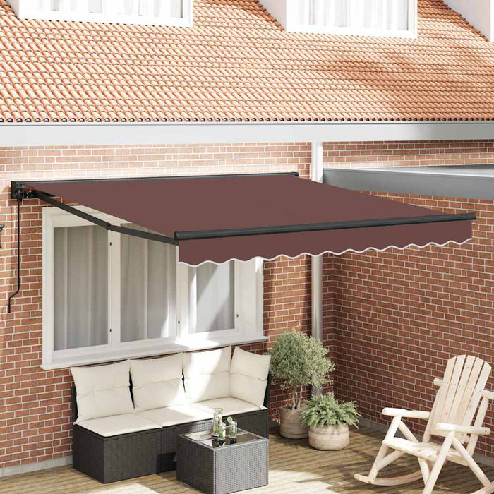 Cortina Retractabilă Maro 300 x 250 cm Poliester și metal - WALTI WALTI