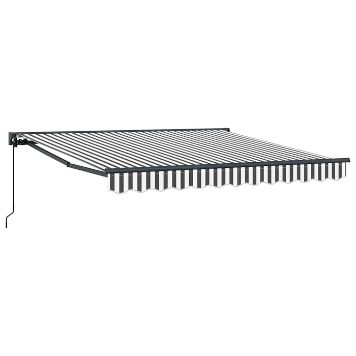Cortina Retractabilă Manual Antracit și Alb 300 x 250 cm - WALTI WALTI