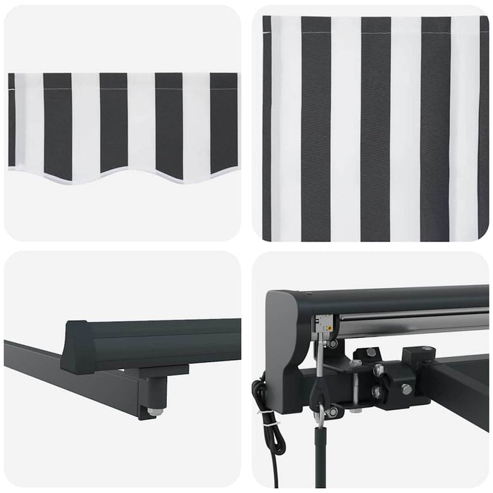 Cortina Retractabilă Antracit și Alb 300 x 250 cm - WALTI WALTI