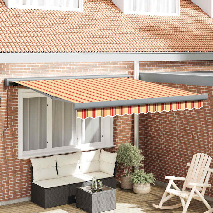 Obraș retractabil manual galben și portocaliu 300x250 cm - WALTI WALTI