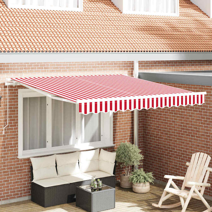 Copertină retractabilă Roșu și Alb 300 x 250 cm WALTI
