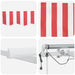 Copertină retractabilă Roșu și Alb 300 x 250 cm Poliester - WALTI WALTI