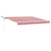 Copertină retractabilă Roșu și Alb 300 x 250 cm Poliester - WALTI WALTI