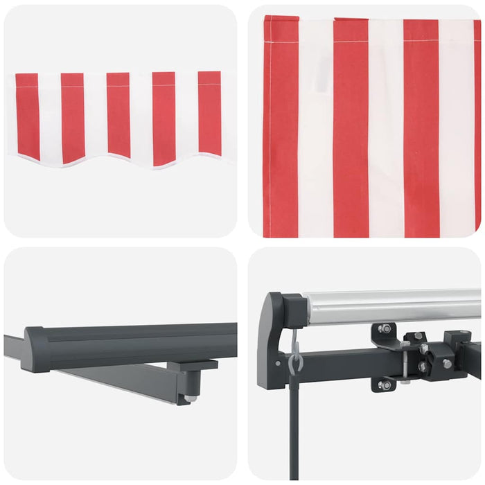 Cortina Retractabilă Manual Roșu și alb 300 x 250 cm țesătură - WALTI WALTI