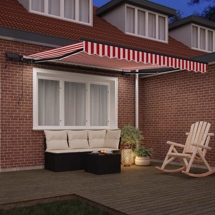 Cortina Retractabilă Manual Roșu și alb 300 x 250 cm țesătură - WALTI WALTI