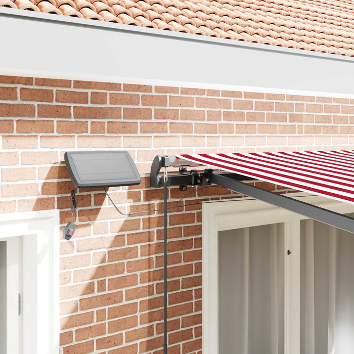 Copertină retractabilă Roșu și Alb 300 x 250 cm WALTI